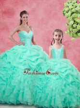 Gorgeous Ball Gown Beading Macthing Sister Dresses in Apple Green for 2016 SJQDDT105002-LGFOR