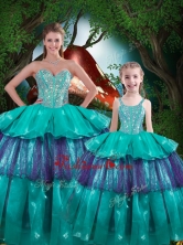 Hot Sale Ball Gown Macthing Sister Dresses with Ruffled Layers QDDTA82002-LGFOR