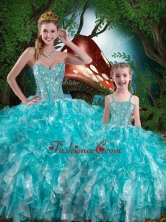 Hot Sale Sweetheart Macthing Sister Dresses with Beading and Ruffles for Summer QDDTA79002-LGFOR