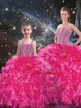 Luxurious Beading Macthing Sister Dresses in Hot Pink QDDTA100002-LGFOR