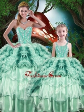 Pretty Ball Gown Macthing Sister Dress with Beading and Ruffles for 2016  QDDTA81002-1-LGFOR