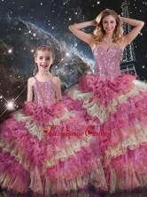 Wonderful Sweetheart Ruffled Layers Macthing Sister Dresses for Fall  QDDTA114002-LGFOR