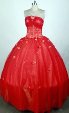 2012 Elegant Ball Gown Strapless Floor-Length Quinceanera Dresses Style JP42669