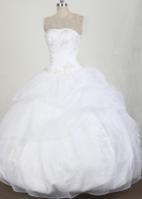 2012 Exquisite Ball Gown Strapless Floor-Length Quinceanera Dresses Style JP42648