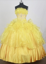 2012 Modest Ball Gown Strapless Floor-Length Quinceanera Dresses Style JP42630
