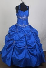 2012 New Ball Gown Halter Top Floor-Length Quinceanera Dresses Style JP42657
