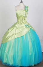 2012 Pretty Ball Gown One Shoulder Neck Floor-Length Quinceanera Dresses Style JP42606