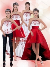 2015 Best Beautiful Strapless Quinceanera Dress with Embroidery PDZY535TZA2FOR