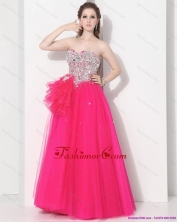 2015 Best Hot Pink Sweet Sixteen Dresses with Rhinestones WMDQD018FOR