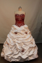 Affordable Ball gown Strapless Floor-length Quinceanera Dresses Style FA-W-146
