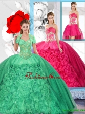 Beaded and Ruffles Inexpensive Detachable Quinceanera Dresses SJQDDT125001-1FOR