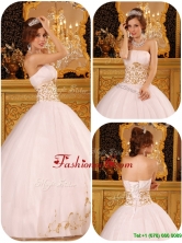 Best  Appliques Quinceanera Gowns in White for 2016 QDZY089DFOR
