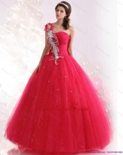 Best One Shoulder Dresses for a Quinceanera with Beading for 2015 WMDQD020FOR