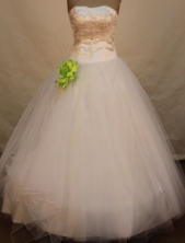 Cheap Ball gown Strapless Floor-length Quinceanera Dresses Style FA-W-083