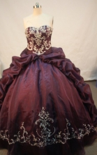 Cheap Ball gown Strapless Sweep Train Quinceanera Dresses Style FA-W-176