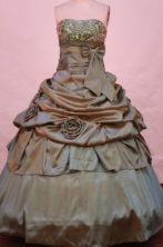Discount Ball gown Strapless Floor-length Quinceanera Dresses Style FA-W-104