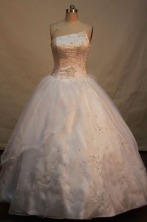 Elegant Ball gown Strapless Floor-length Quinceanera Dresses Style FA-W-145