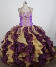 Exquisite Ball Gown Halter Top Floor-length Quinceanera Dress ZQ12426052 