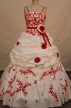 Exquisite ball gown straps strapless floor-length appliques with red quinceanera dresses FA-X-039