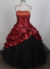 Gorgeous A-line Strapless Floor-length Quinceanera Dress ZQ12426043