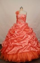 Gorgeous Ball gown One shoulder neck Floor-length Quinceanera Dresses Style FA-W-121