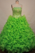 Gorgeous Ball gown Strapless Floor-length Quinceanera Dresses Style FA-W-127