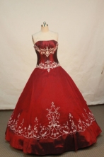 Modest Ball gown Strapless Floor-length Quinceanera Dresses Style FA-W-198