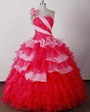 Perfect Ball Gown One Shoulder Neck Floor-length Quinceanera Dress LJ2624