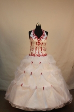 Perfect Ball gown Halter top neck Floor-length Quinceanera Dresses Style FA-W-011