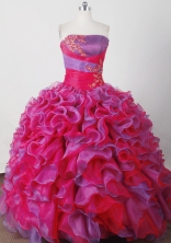 Sweet Ball Gown Strapless Floor-length Quinceanera Dress LJ2614