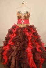 The super hot ball gown sweetheart-neck floor-length organza beading quinceanera dresses FA-X-175