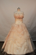 Wonderful Ball gown Strapless Floor-length Quinceanera Dresses Style FA-W-157
