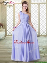 2016 Lovely Empire One Shoulder Prom Dresses in Lavender BMT068CFOR