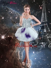 2016 Luxurious Short Prom Dresses with Beading and Ruffled Layers QDDTA115003-1FOR 
