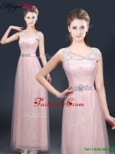2016 Pretty Empire Scoop Prom Dresses with  Lace and Appliques YCPD039FOR