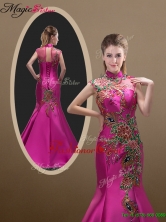 2016 Winter New Style Mermaid Brush Train Prom Dresses with Appliques and Beading YCPD006FOR