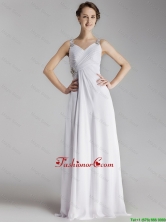 Beautiful Straps Brush Train Prom Gowns with Side Zipper DBEE658FOR