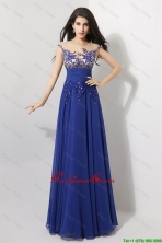 Discount Cap Sleeves Prom Dresses with Appliques and Beading DBEE509FOR