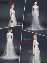 Fall Elegant Empire Bateau Prom Dresses with Brush Train YCPD011FOR