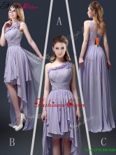 Fall New Style One Shoulder High Low Ruffles Prom Dresses YCPD027FOR