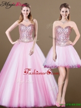 Lovely A Line Sweetheart Beading Detachable Prom Dresses for 2016 YCPD049FOR
