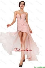 Luxurious Side Zipper Ruched Prom Dresses with Asymmetrical DBEE059FOR