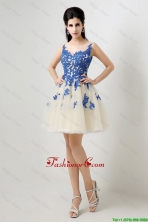 New Arrivals A Line Bateau Prom Dresses with Appliques DBEE364FOR