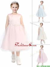 New Arrivals Scoop Little Girl Pageant Dress with Appliques and Beading THLG021FOR