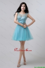 New Style A Line Scoop Open Back Prom Dresses with Beading DBEE363FOR