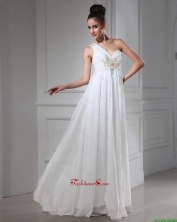 New Style Empire One Shoulder Prom Dresses with Beading and Sequins DBEE473FOR