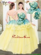 Perfect A Line Strapless Prom  Dresses with Bowknot and Ruffles YCQD059FOR