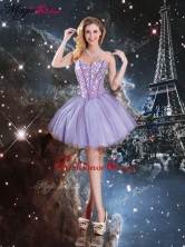 Pretty Sweetheart Mini-length Beading Prom Dresses in Lavender QDDTA93003FOR