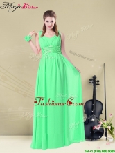 Simple Empire Straps Prom Dresses with Ruching and Belt for 2016 Summer BMT008-12EFOR