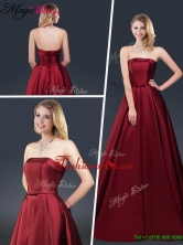 Winter Gorgeous A Line Strapless Prom Dresses with Brush Train YCPD014FOR